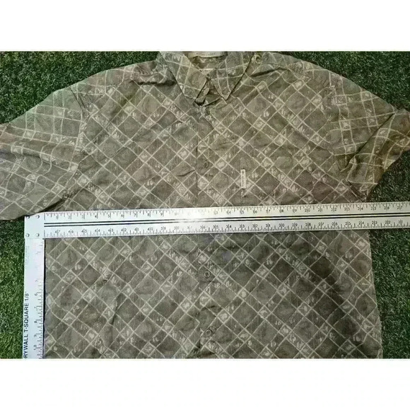 Columbia River Lodge Short Sleeve Button Down Shirt Fish Print AOP Men's XL - Picture 6 of 7